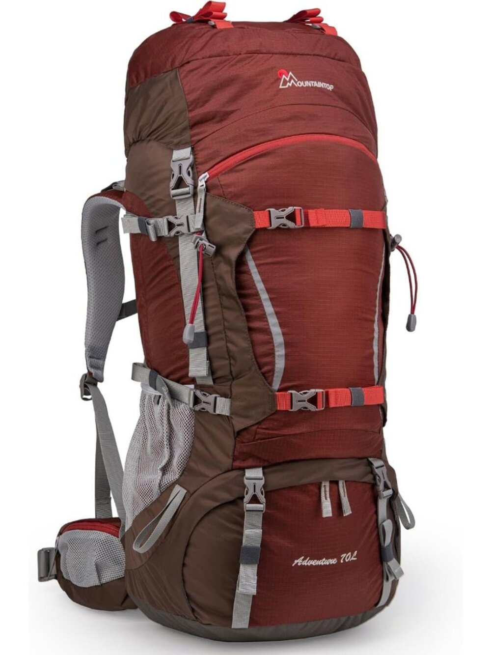70L Internal Frame Hiking Backpack with Rain Cover - Perfect for Camping